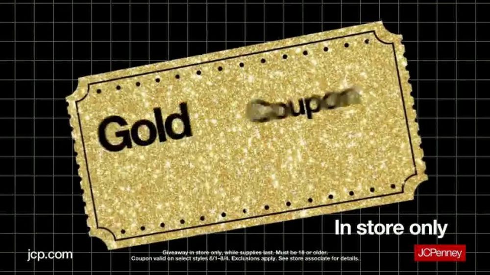 JCPenney Mystery Sale TV Spot, 'Gold Coupon Giveaway Jackpot Deal' iSpot