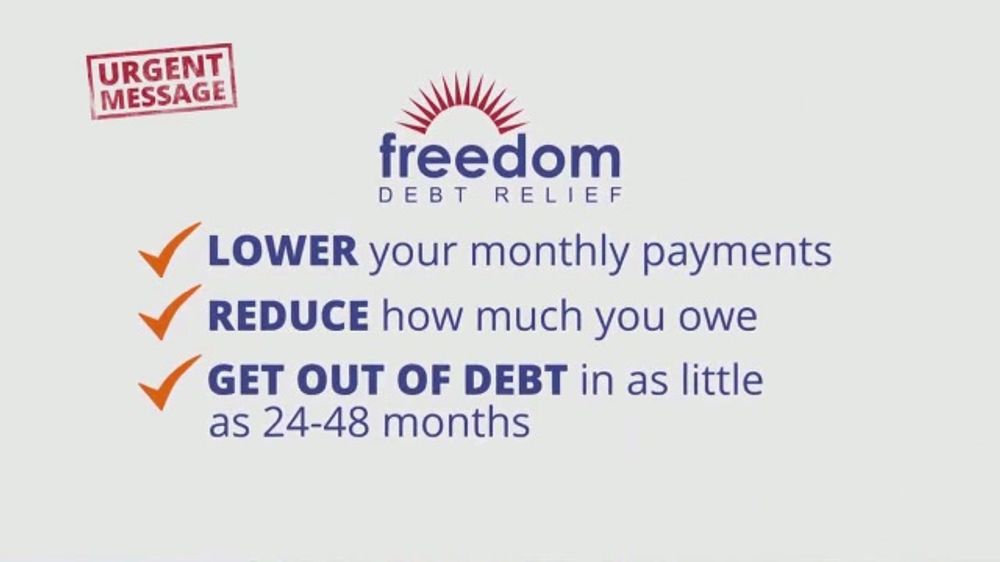 Freedom Debt Relief TV Commercials iSpot.tv