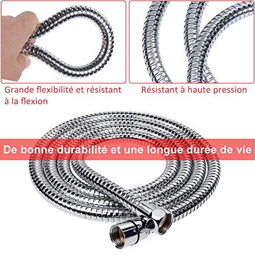 Rovtop Tuyau Douche Flexible Anti Pliure Tuyau De Douche En Acier
