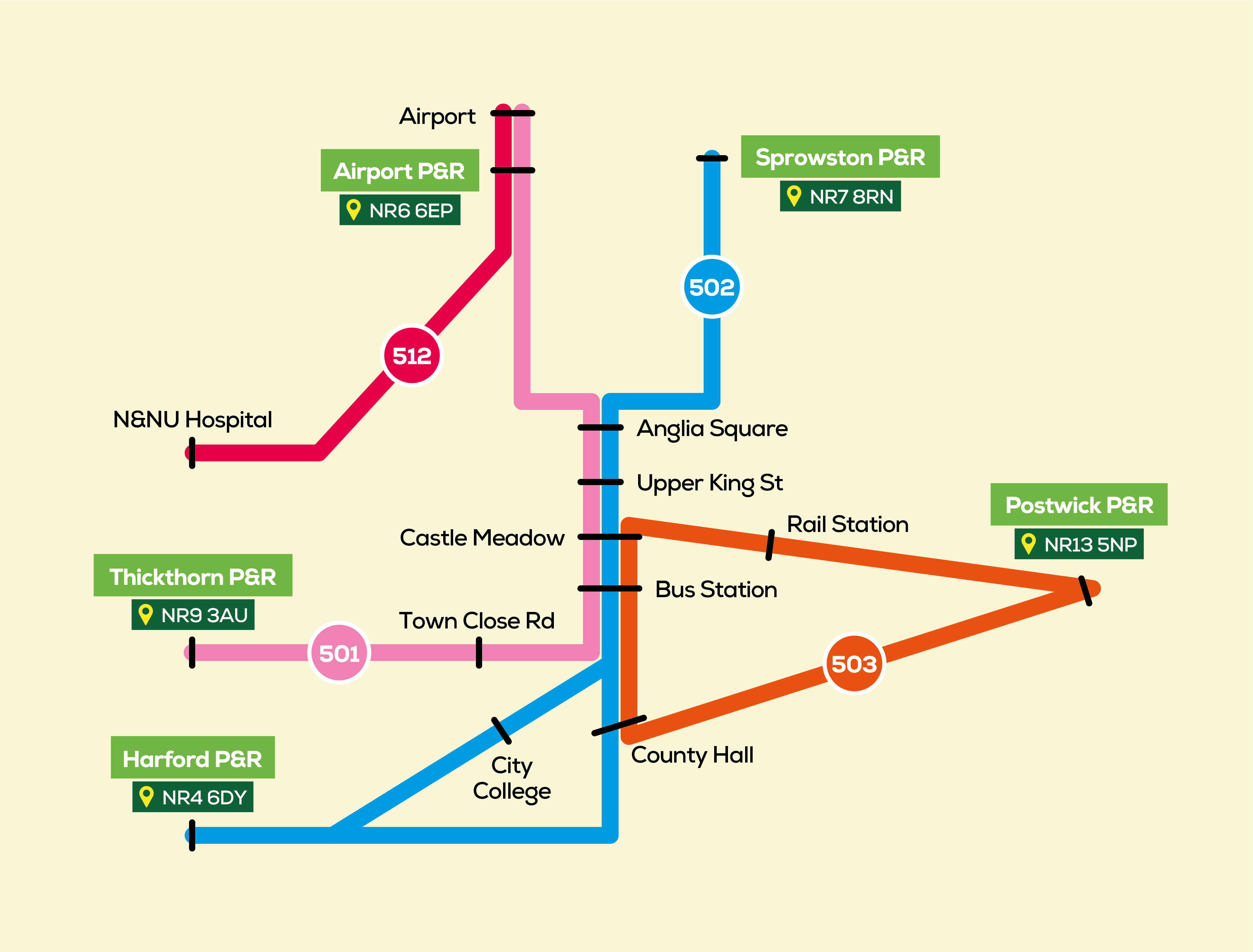 Park and Ride into Norwich konectbus