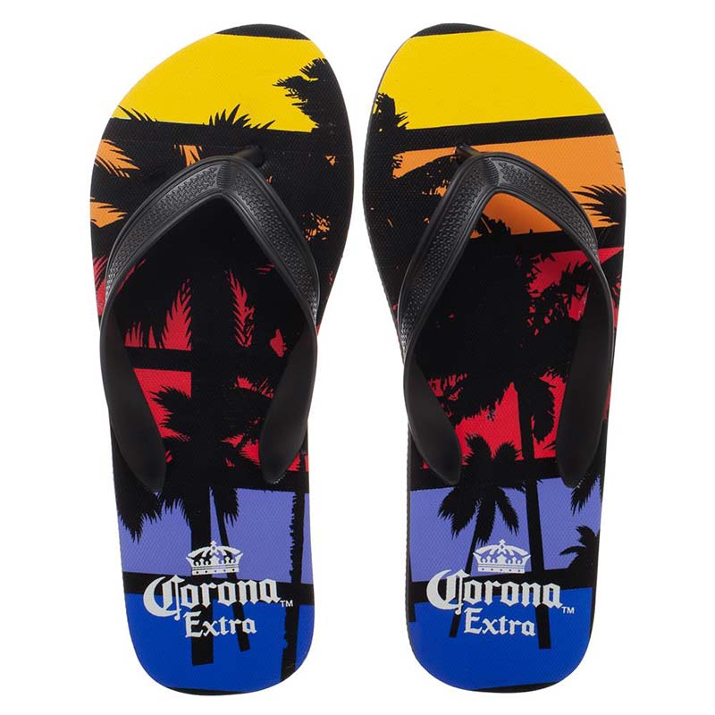 Corona Extra Beer Palm Trees Sunset Unisex Sandals