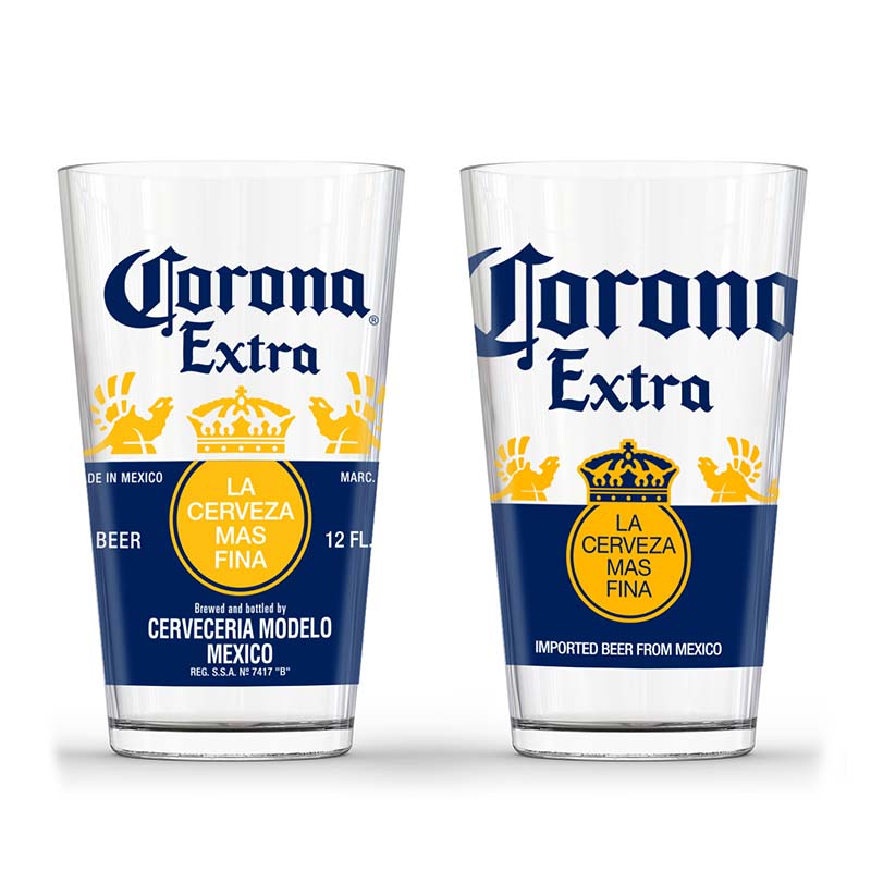 Corona Extra Set Of Two Pint Glasses