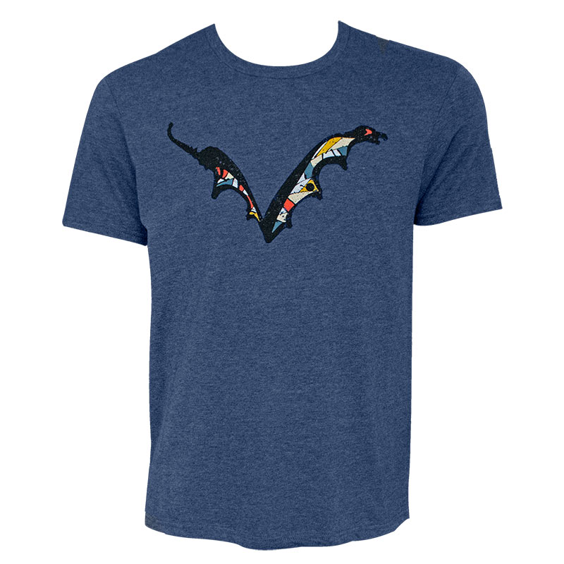 Flying Dog Men's Heather Blue V Logo TShirt