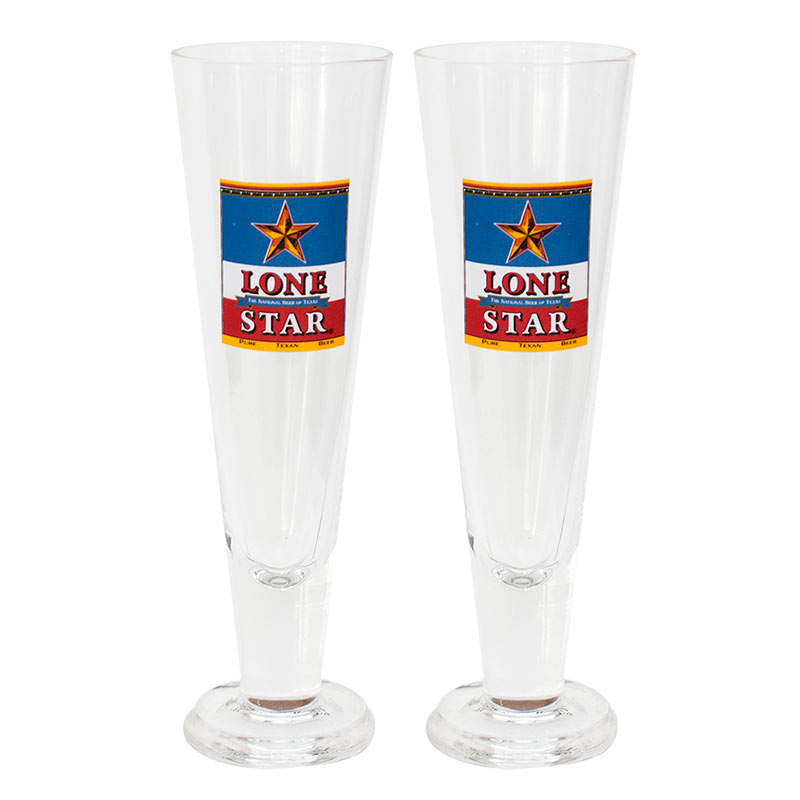 Lonestar Beer Two Pack Pilsner Beer Glasses