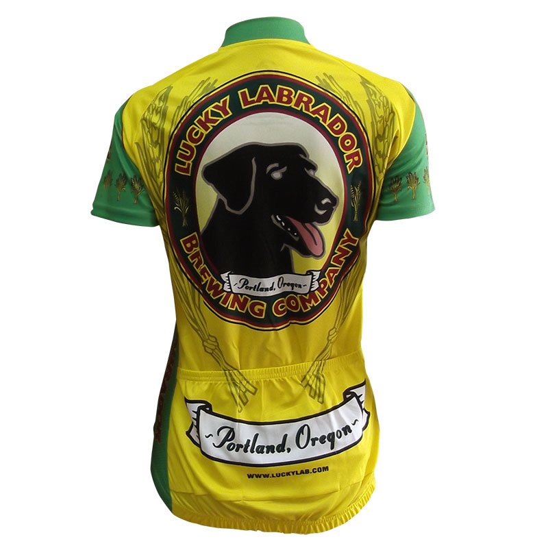 Lucky Labrador Women's Yellow Cycling Jersey