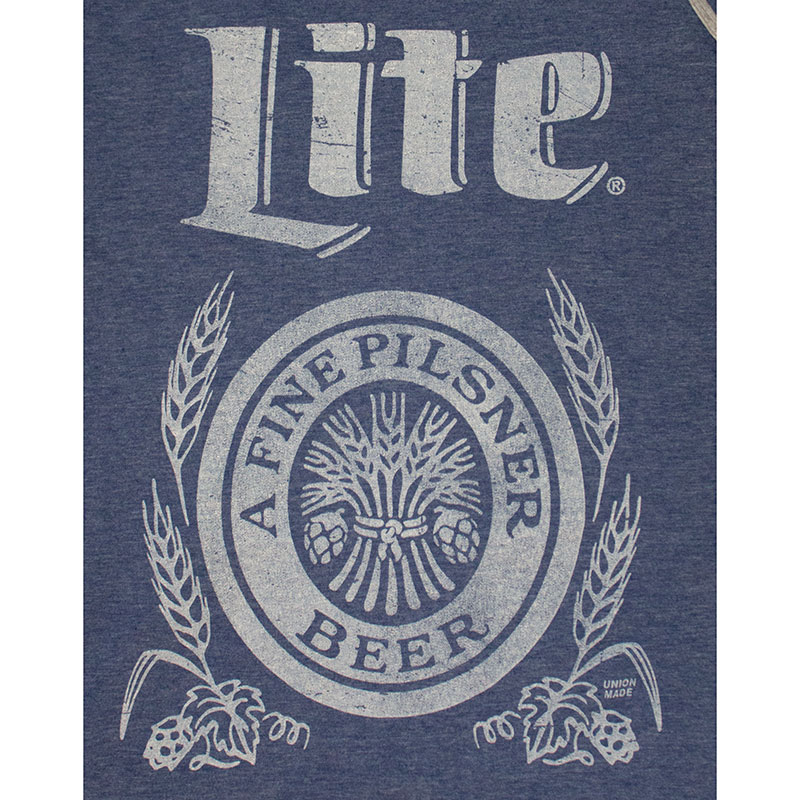 Miller Lite Beer Logo Men's Blue Retro Tank Top