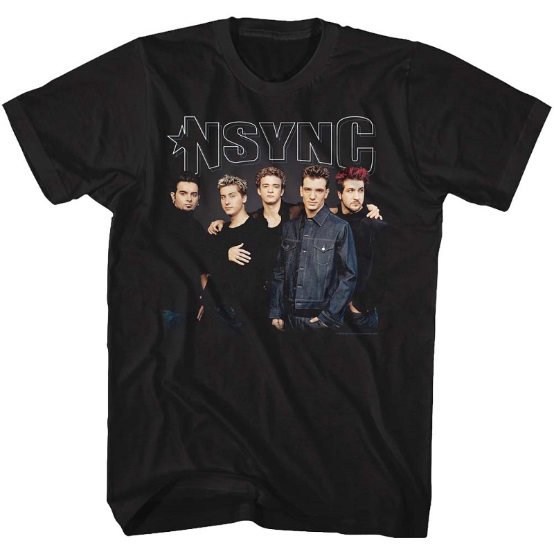 NSYNC Group Shot Black Tshirt