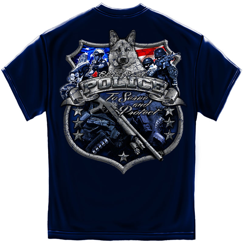 K9 Police Dog Blue Foil TShirt