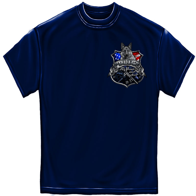K9 Police Dog Blue Foil TShirt