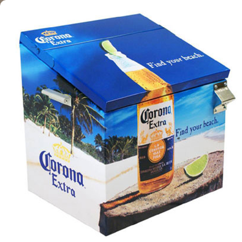 Corona Extra Find Your Beach Metal Cooler