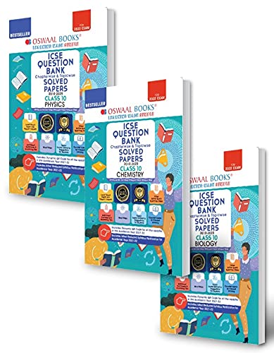 Oswaal ICSE Question Bank Class 10 (Set of 3 Books) Physics, Chemistry, Biology (Reduced Syllabus) (For Exam 2022) Oswaal ICSE Question Bank Class 10 (Set of 3 Books) Physics, Chemistry, Biology (Reduced Syllabus) (For Exam 2022)