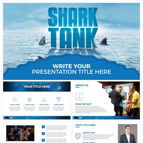 Enter The Shark Tank Powerpoint Template Contest