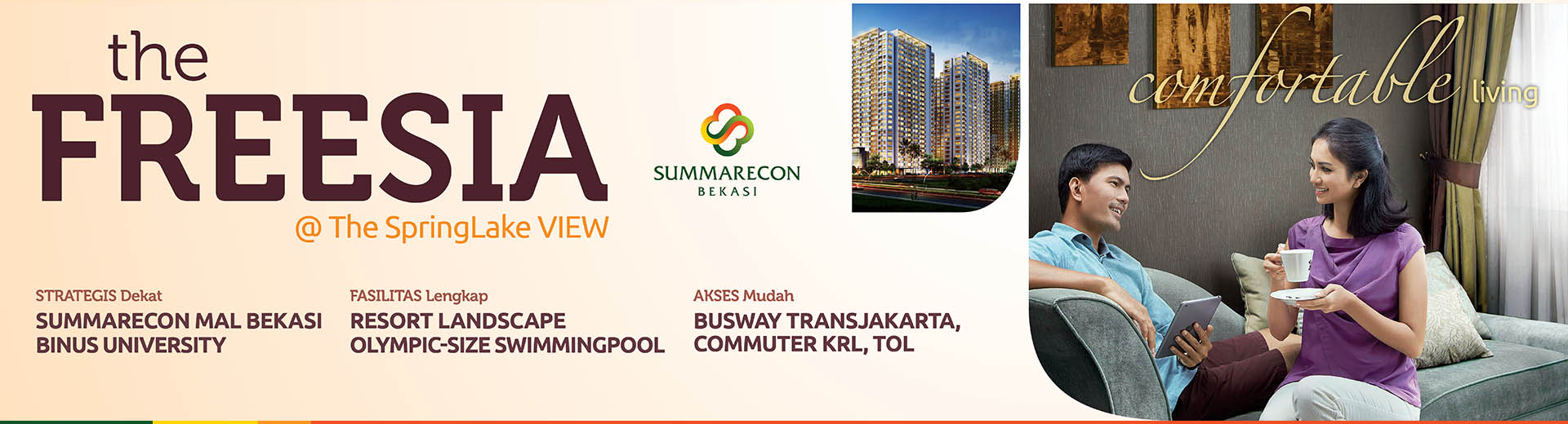 Promo Harga Fasilitas Apartemen The SpringLake View Summarecon Bekasi