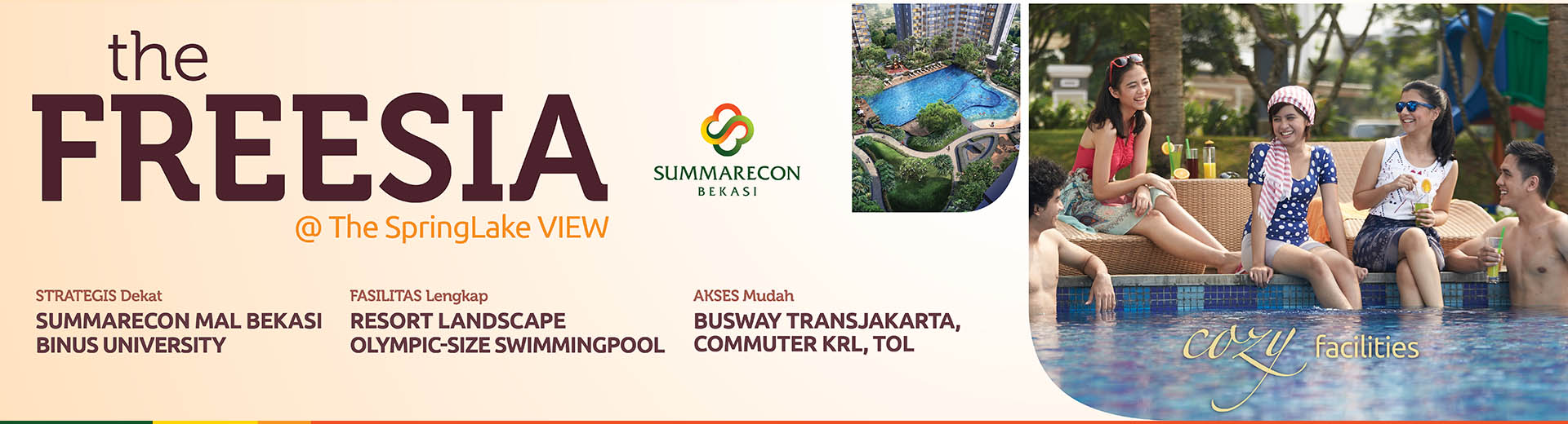 Promo Harga Fasilitas Apartemen The SpringLake View Summarecon Bekasi