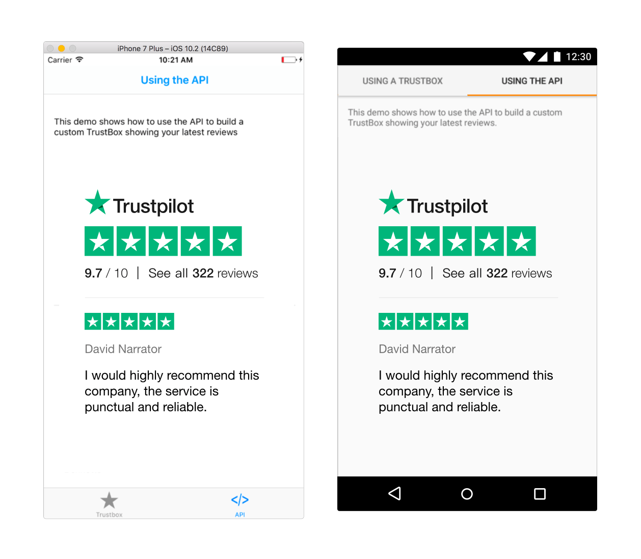 Add a TrustBox widget to your iOS or Android mobile app Trustpilot