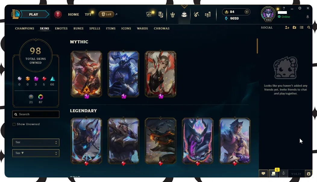 ⚡ Really Good Latest Skins Top Main [Yone, Aatrox, Darius] 🔥 Level 103