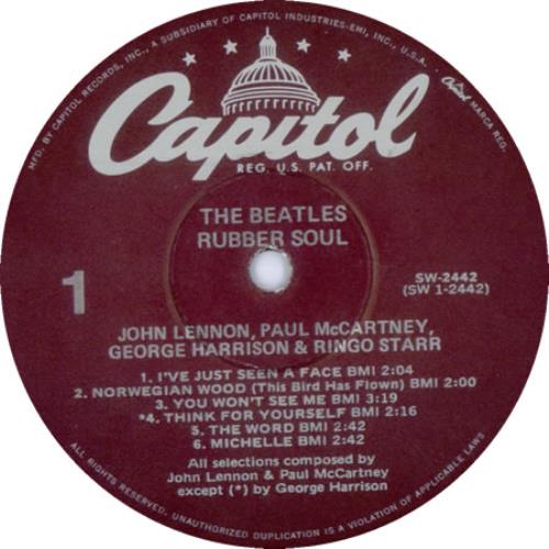 The Beatles Rubber Soul 19781983 Purple Label USA Vinyl LP Record