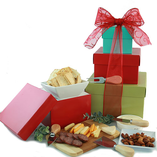 Gourmet Meat & Cheese Gift Tower