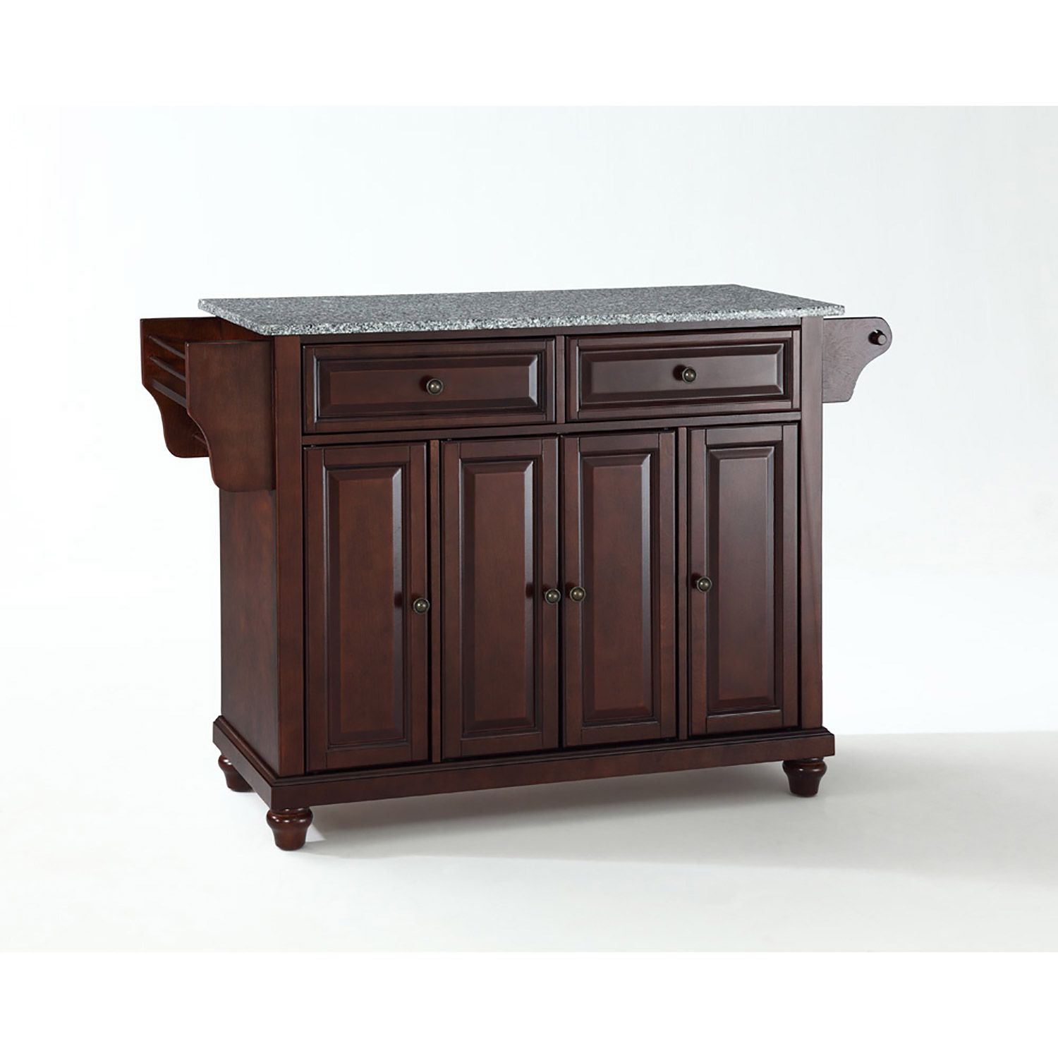 Cambridge Granite Top Kitchen Cart, Mahogany *D KF30003DMA