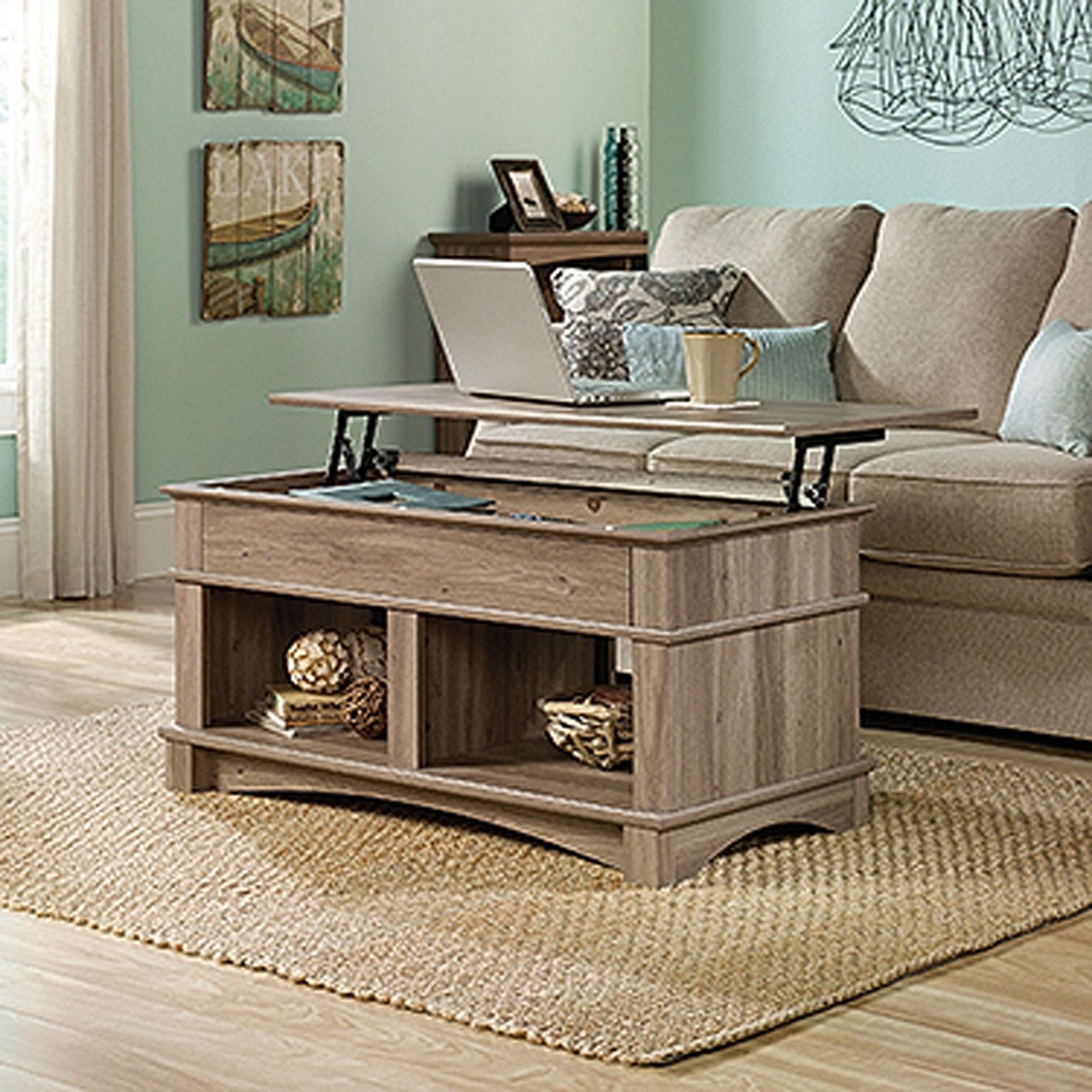 Harbor View LiftTop Coffee Table Salt Oak * D 420329 Sauder