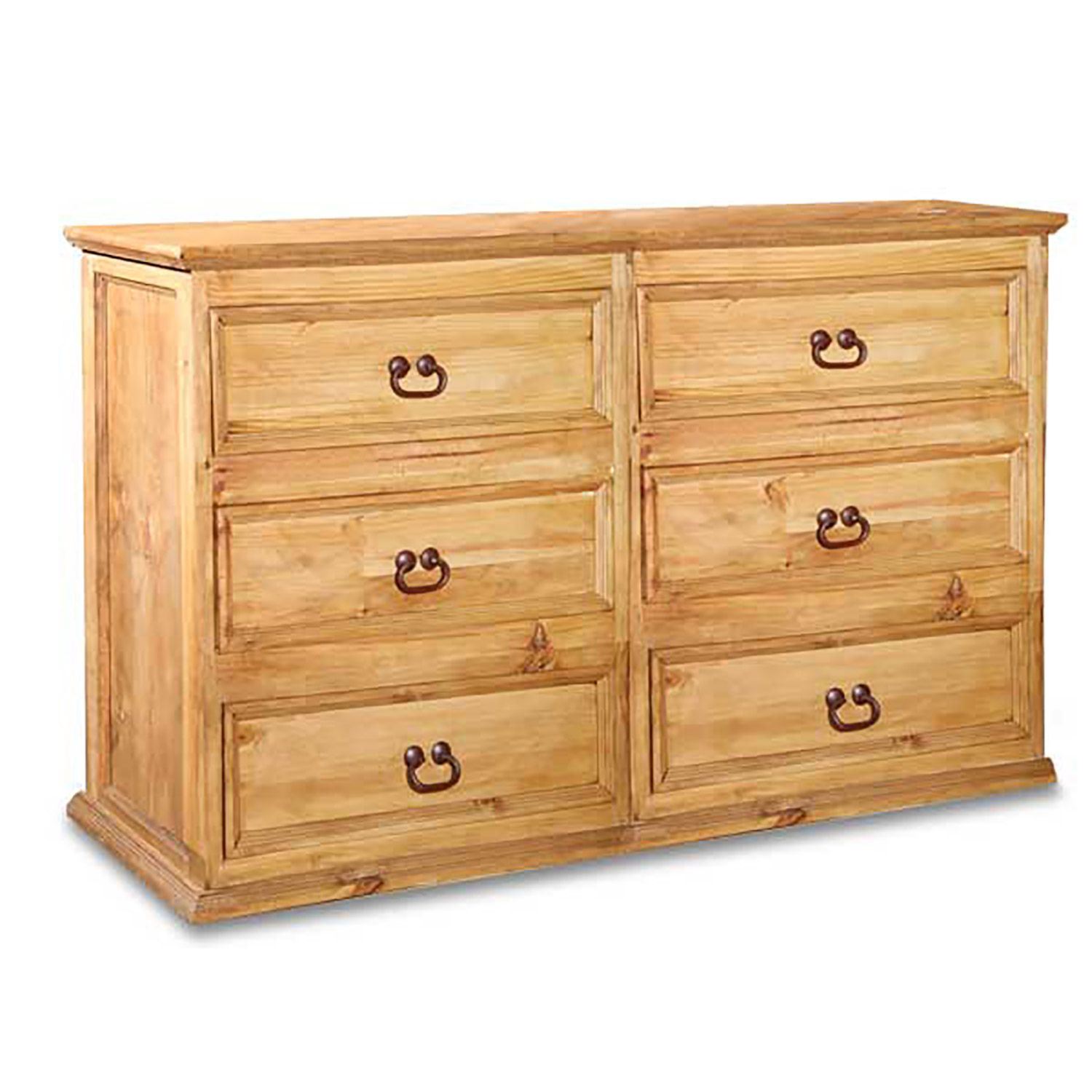 Hacienda Rustic 6 Drawer Dresser 55 San Bernardo 55