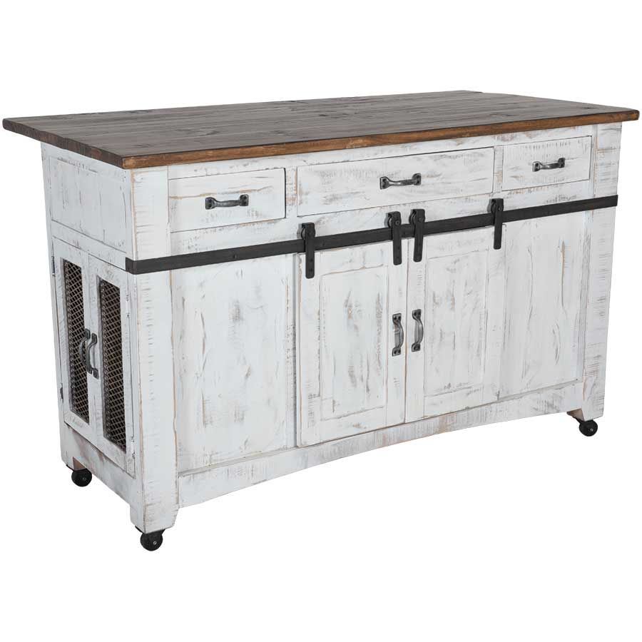 international furniture IFD360ISLAND pueblo 3 drawer kitchen island