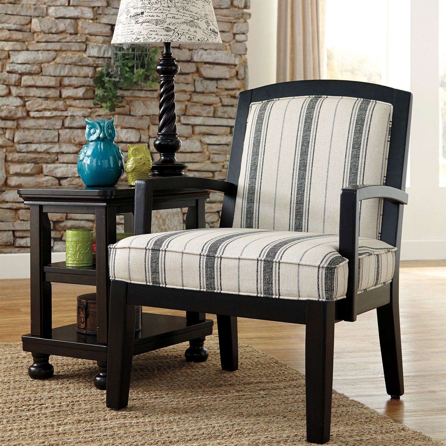 Aleyna Stripe Showood Chair F166OC Ashley Furniture