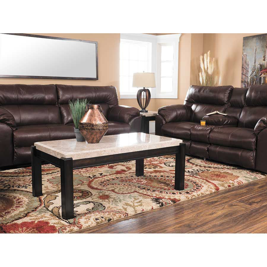 Walnut Italian Leather Recline Sofa Jackson Furniture / Catnapper