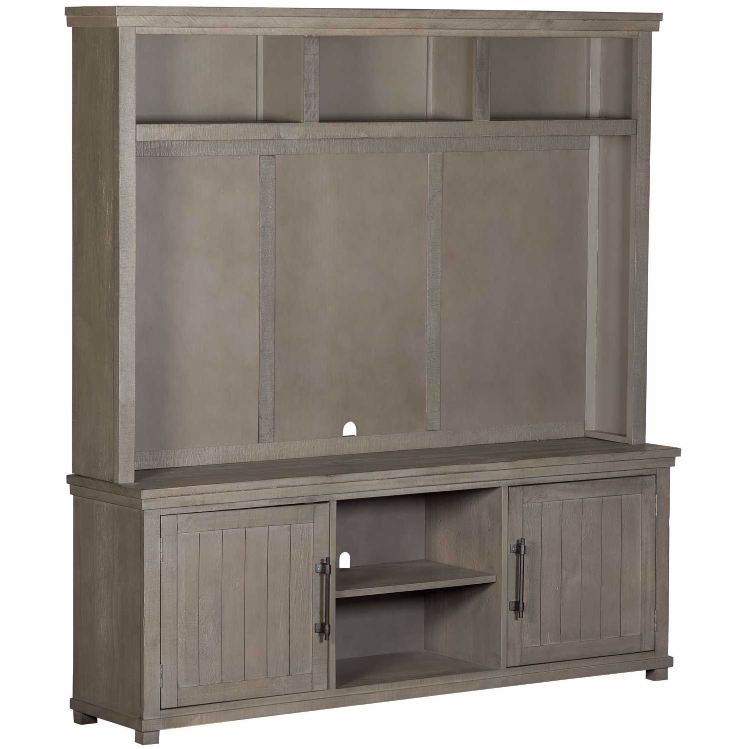 Villa Lucca 72IN TV Console & Hutch, Gray 6414907/908 Hillsdale