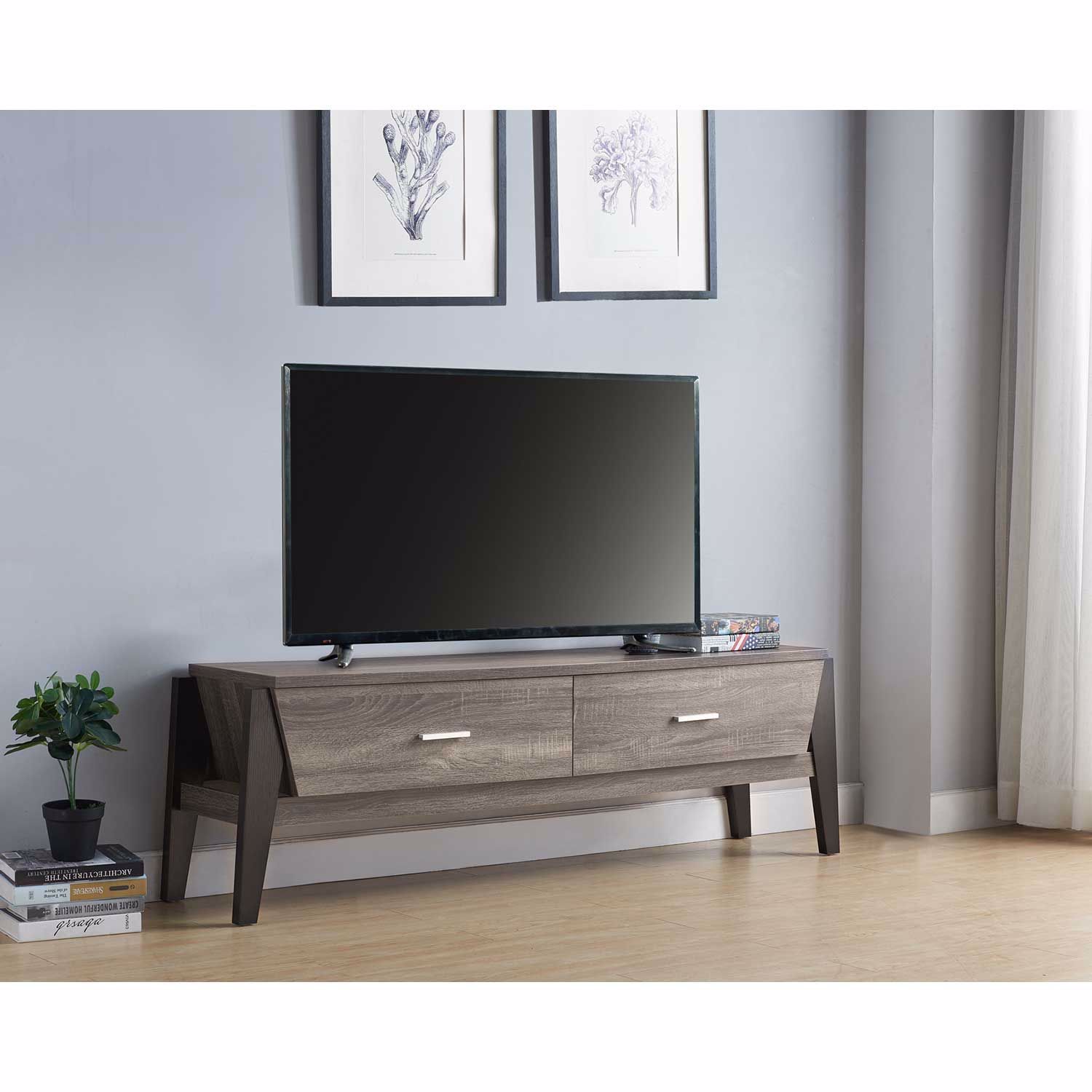 65" Black and Gray TV Stand 192465