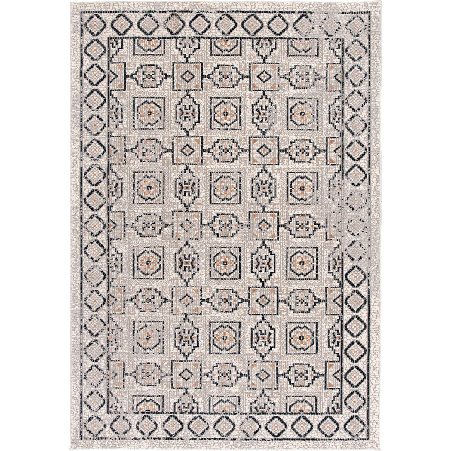 Reminisce Tiziano Grey Blue 8x10 Rug (Area Rugs)