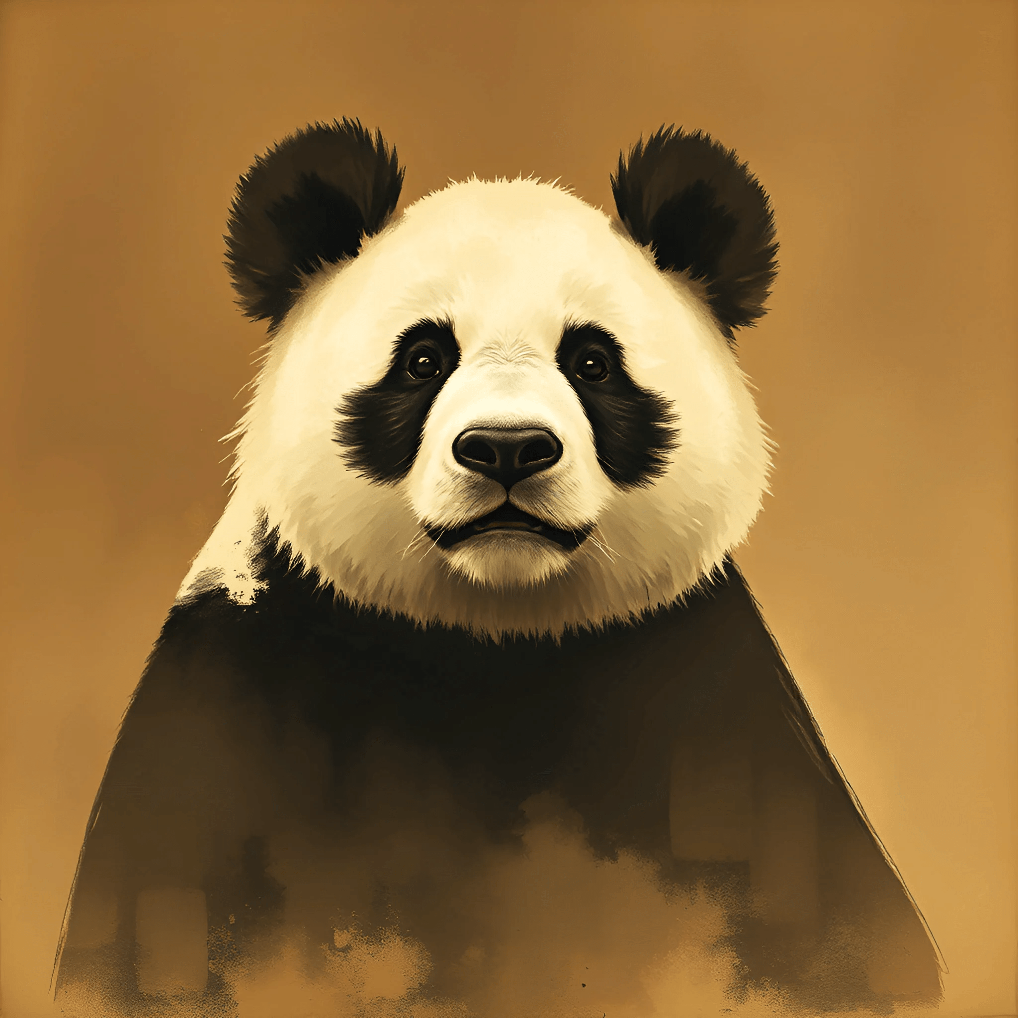 Minimalist Panda Portrait Free Download Ai Scribbles