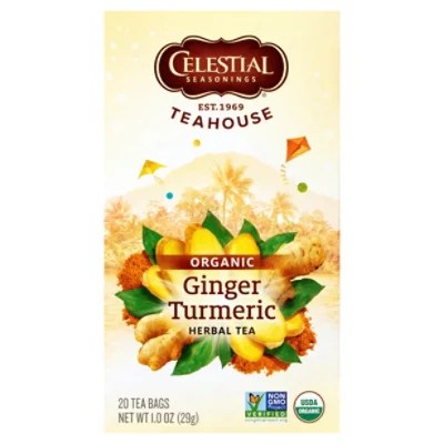 Celestial Seasonings Organics Herbal Tea Organic Ginger & Turmeric - 20 Count - Acme Markets