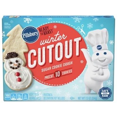 Pillsbury nutrition info & calories updated mar 2021. Pillsbury Ready To Bake Winter Cut Out Sugar Cookies 7 2 Oz Albertsons