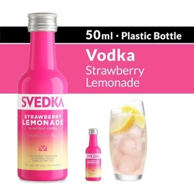 SVEDKA Strawberry Lemonade Flavored Vodka 70 Proof 50 Ml JewelOsco