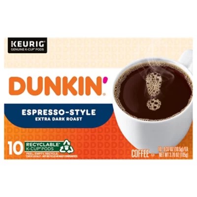 Dunkin Coffee Espresso Style Kcup 10 CT JewelOsco