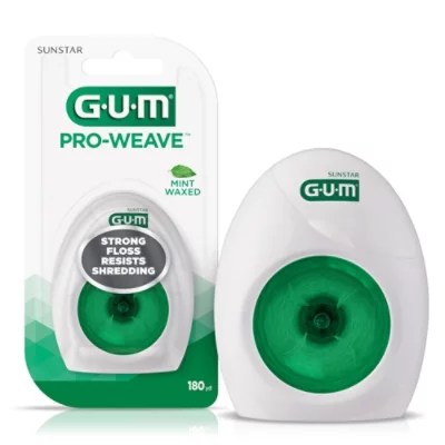 GUM Pro Weave Mint Waxed Shred Resistant Woven Dental Floss Each