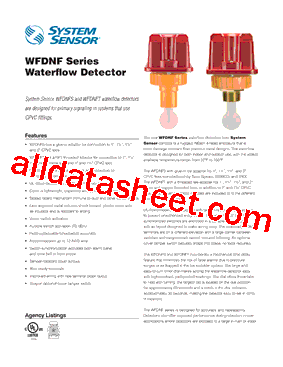 WFDNFS Datasheet(PDF) - Systemsensor advanced ideas.