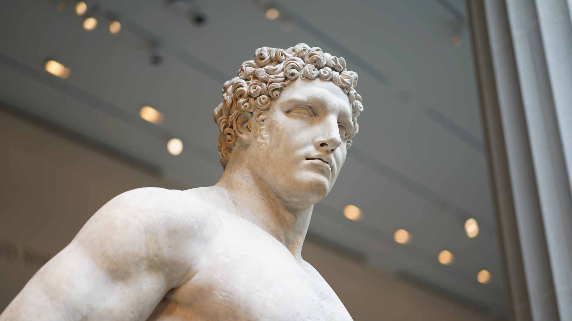 Download Hercules Man Made Sculpture HD Wallpaper