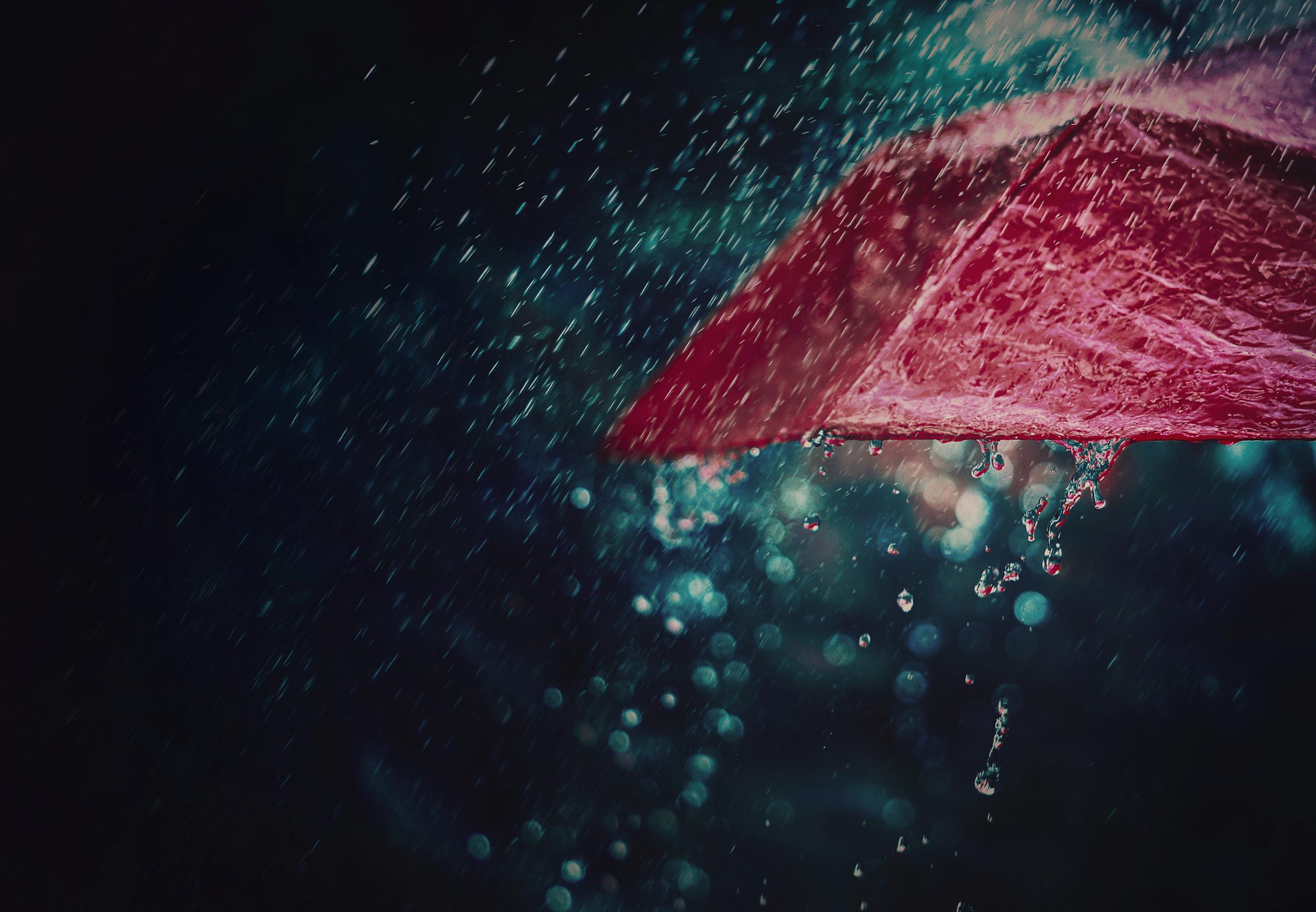 Download Raindrops Rain Photography Umbrella HD Wallpaper