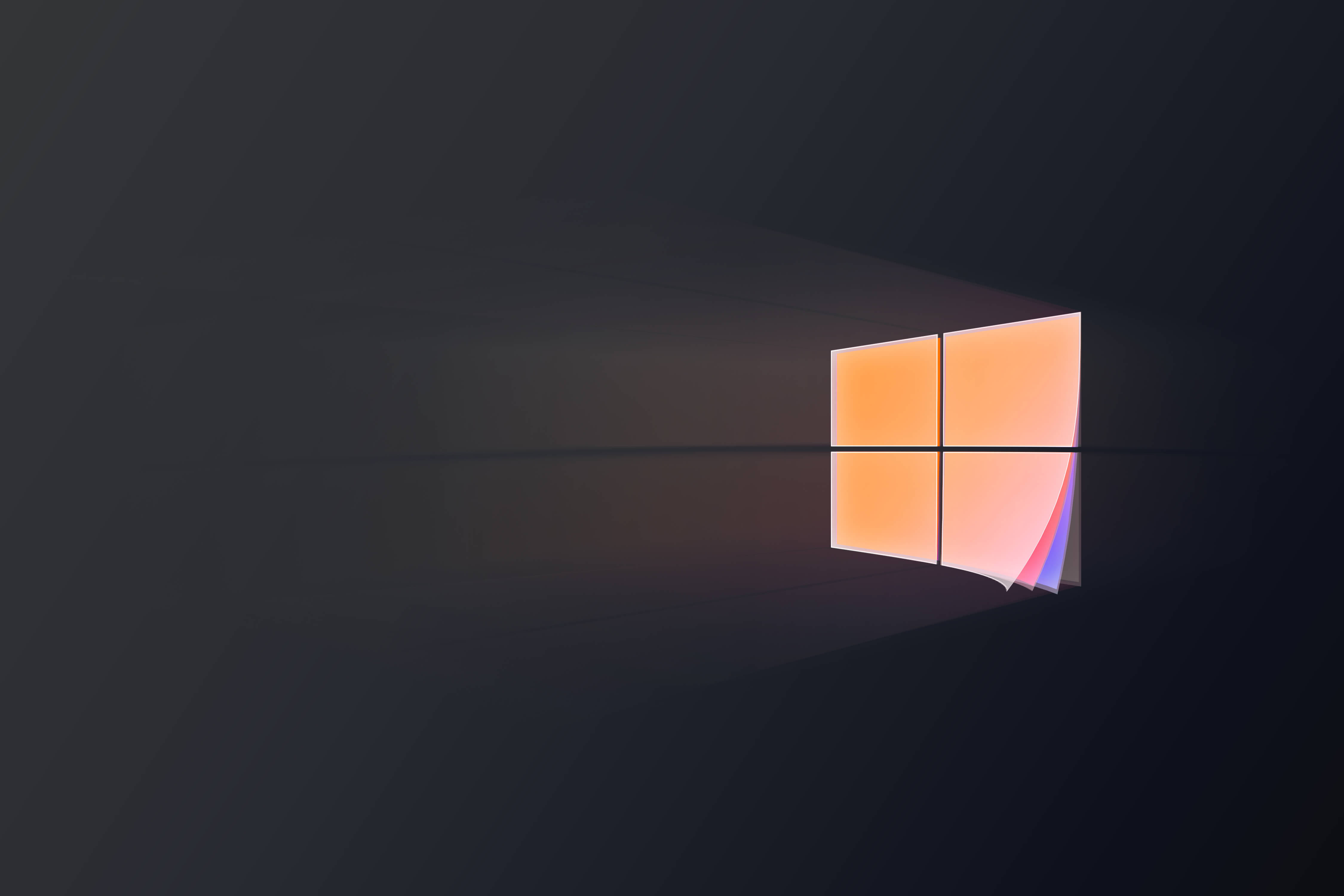 Download Orange (Color) Logo Microsoft Technology Windows 10 4k Ultra