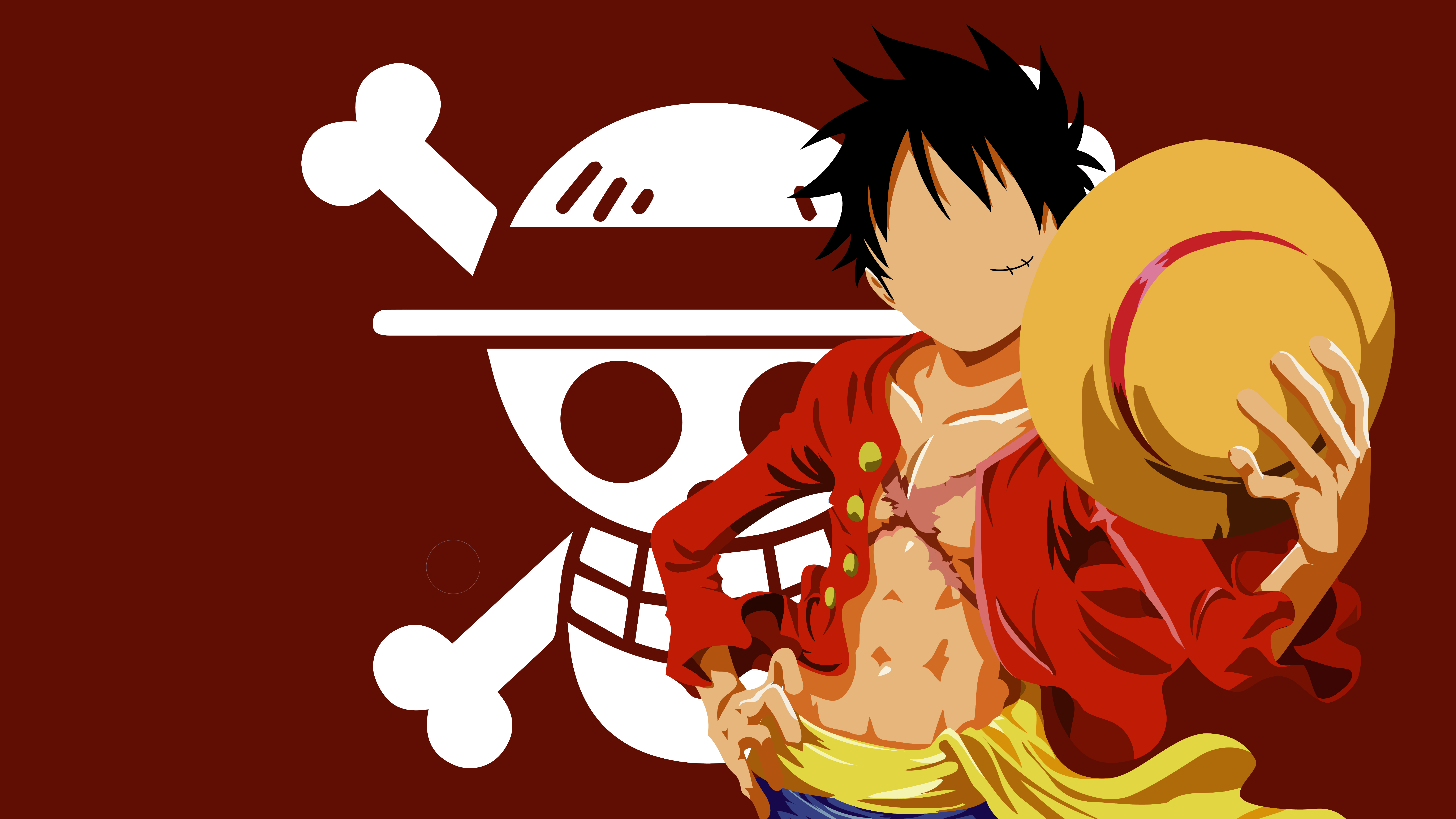 Download Minimalist Monkey D. Luffy Anime One Piece Minimalist Anime 4k