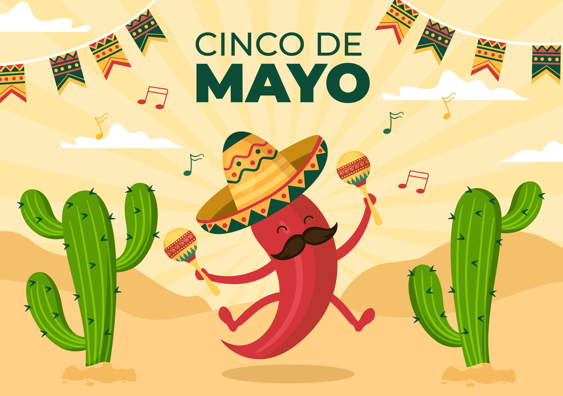 Cinco de Mayo Celebration Wallpaper Festive HD Background