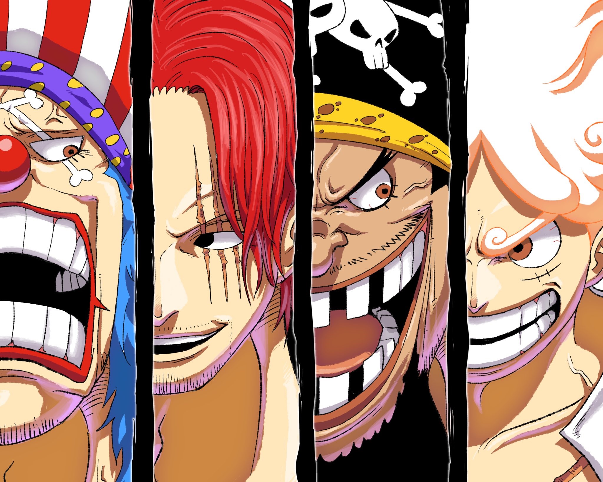 Download Gear 5 (One Piece) Monkey D. Luffy Marshall D. Teach Shanks