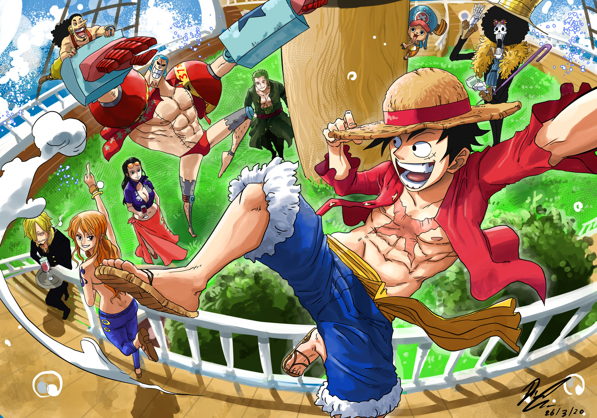Download Anime One Piece HD Wallpaper by Cidades_Art