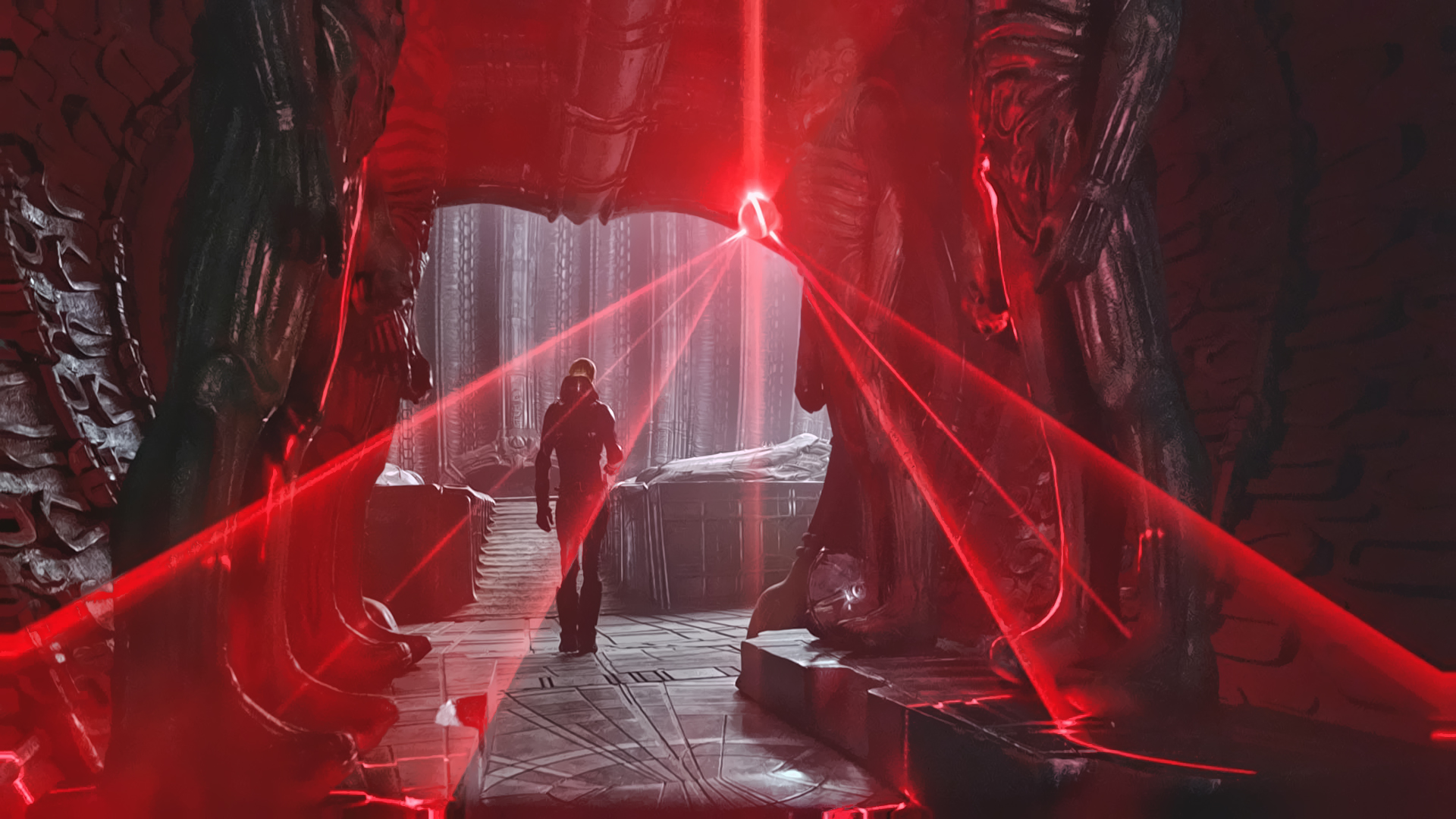 Download Sci Fi Red Thriller Scary Movie Prometheus HD Wallpaper