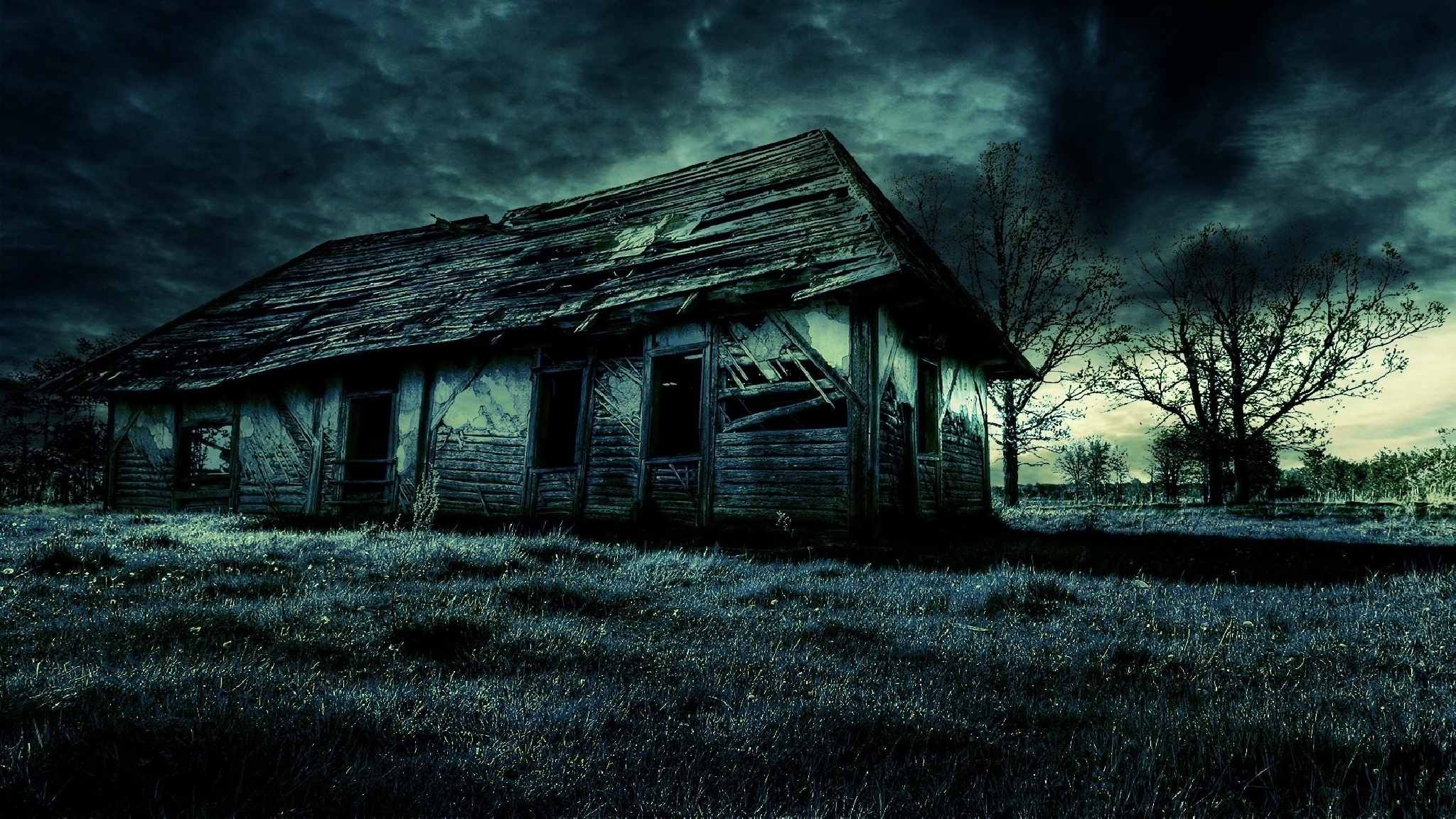 Download House Man Made Ruin HD Wallpaper