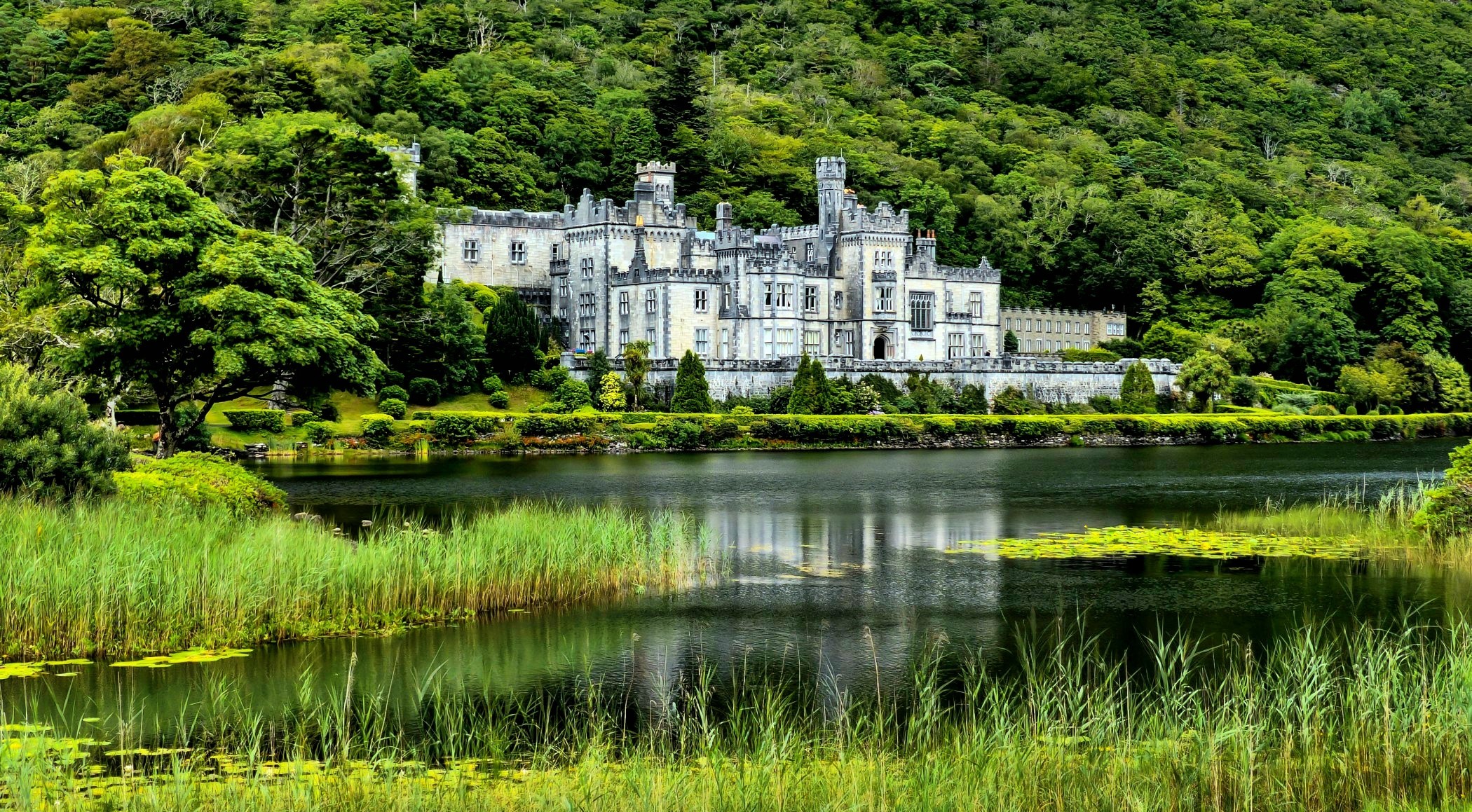 Download Ireland Connemara Religious Kylemore Abbey HD Wallpaper