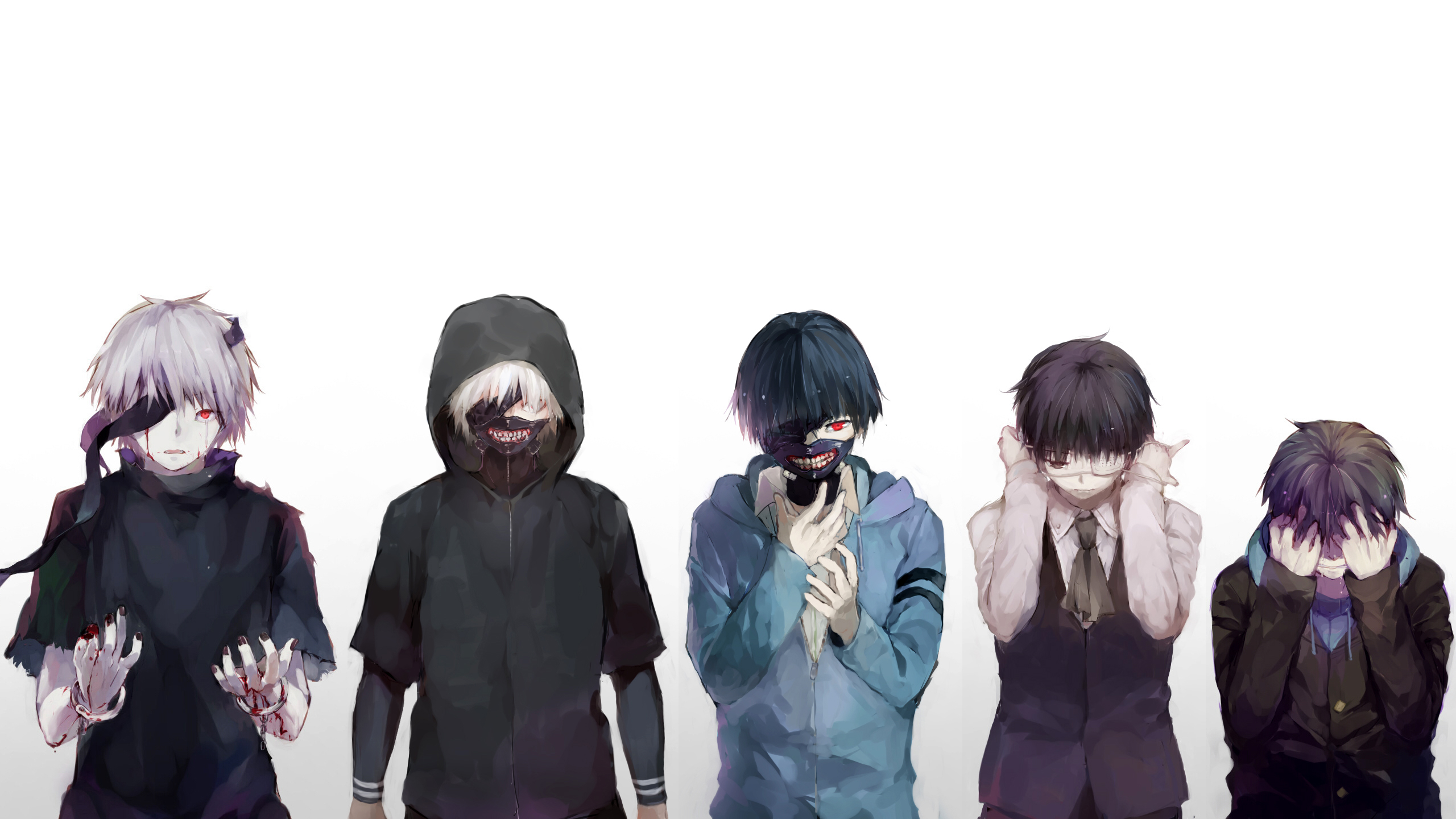 Ken Kaneki Transformation HD Wallpaper Background Image 2560x1440
