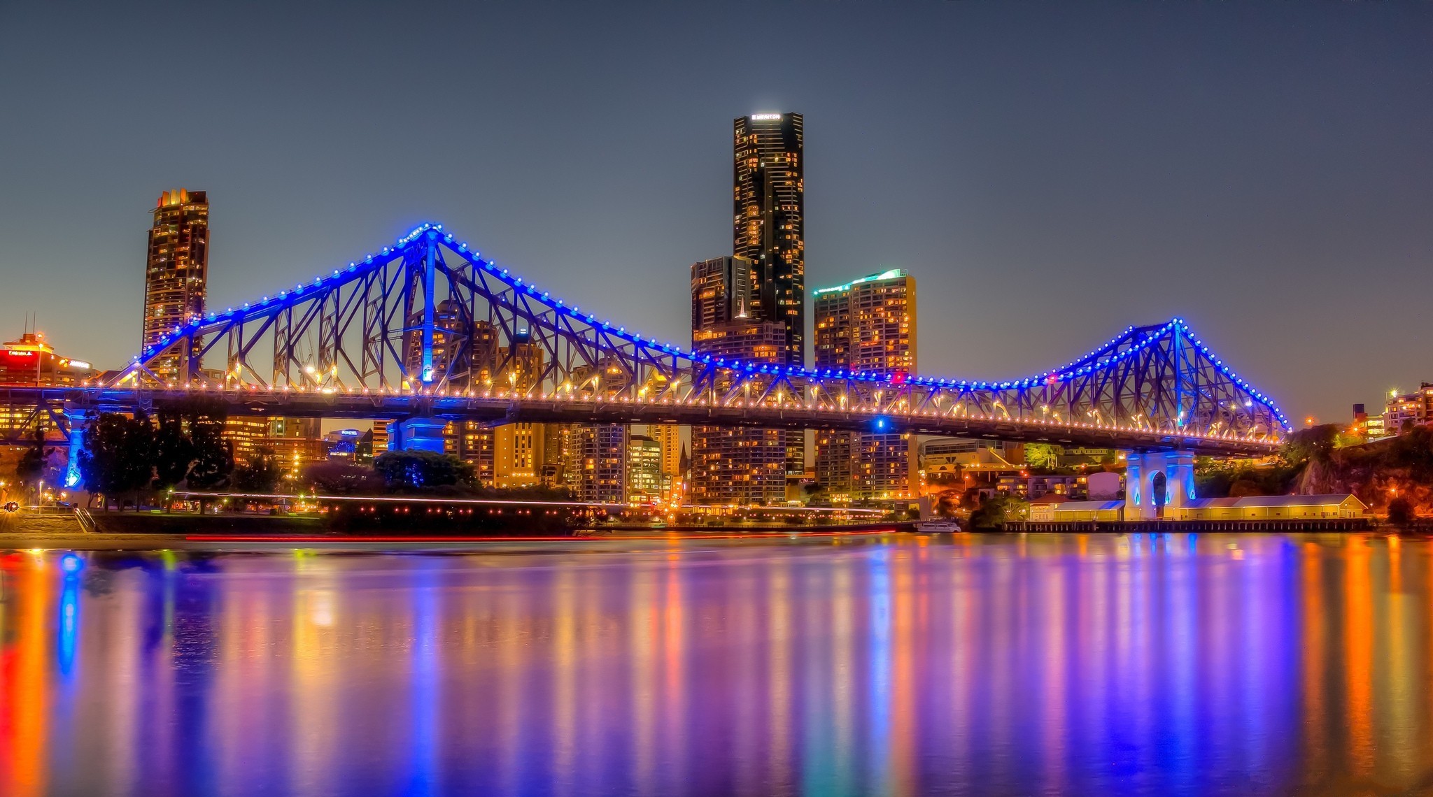 Download Australia City Bridge Brisbane Man Made Story Bridge HD Wallpaper
